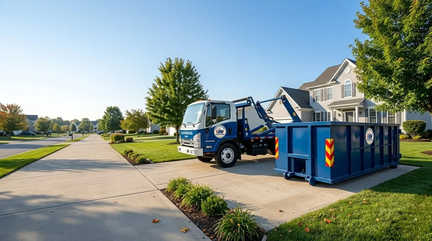 Aerial view of a Bloomsburg PA neighborhood served by Bloomsburg Dumpster Rental Solutions