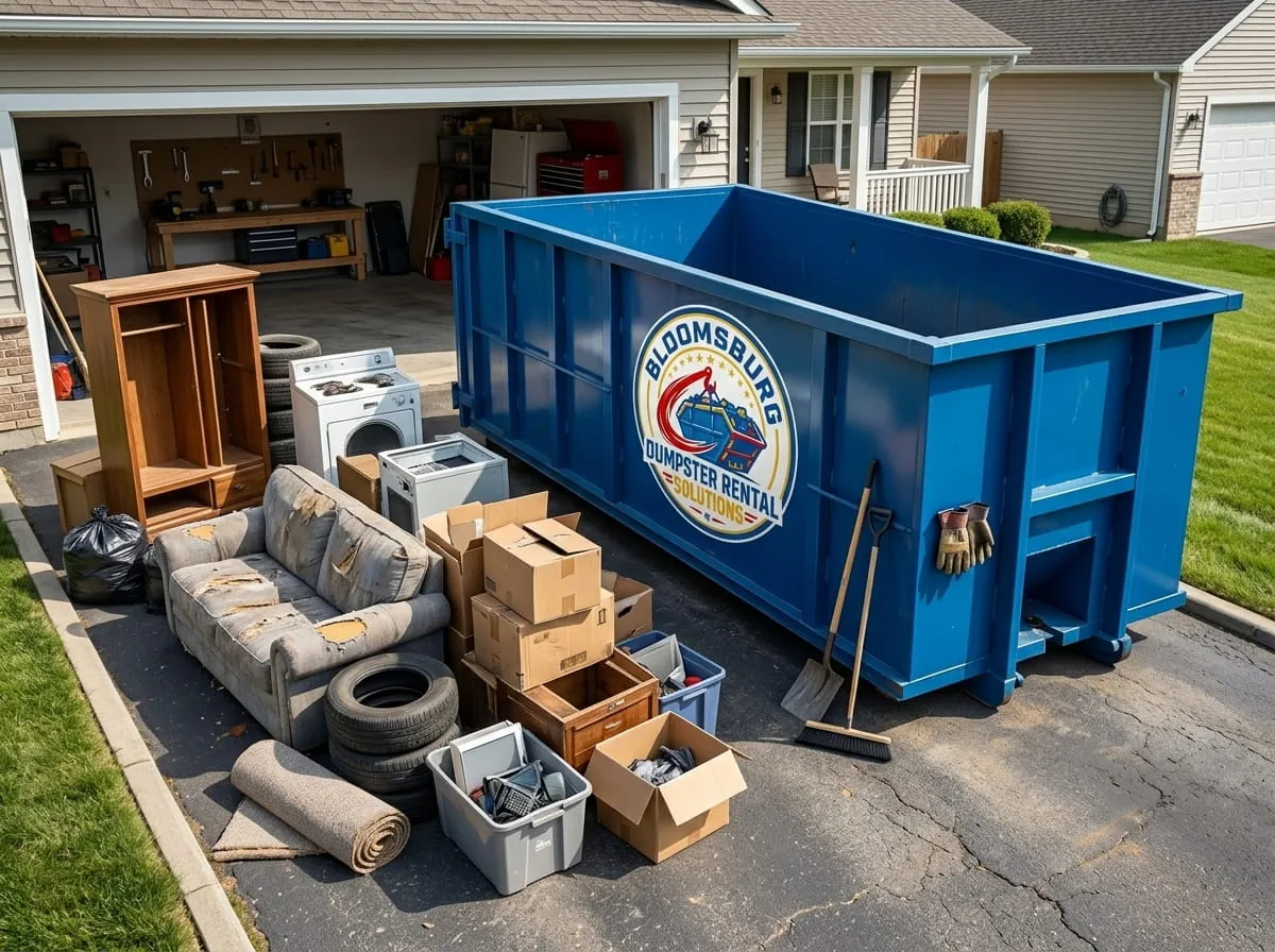 Range of dumpster sizes from Bloomsburg Dumpster Rental Solutions in Bloomsburg, PA